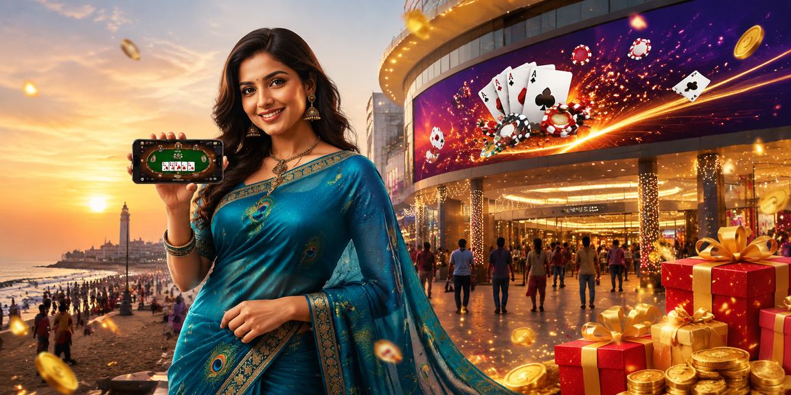 Player enjoying slot games on mobile in Chennai near Marina Beach
